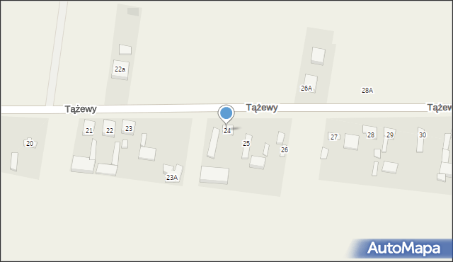 Tążewy, Tążewy, 24, mapa Tążewy