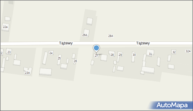 Tążewy, Tążewy, 27, mapa Tążewy