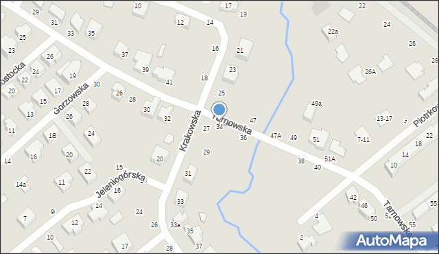 Toruń, Tarnowska, 34, mapa Torunia