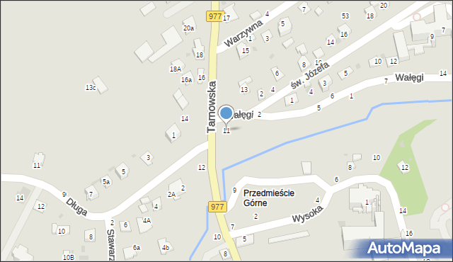 Tuchów, Tarnowska, 11, mapa Tuchów