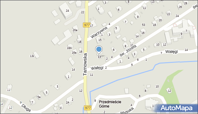 Tuchów, Tarnowska, 13, mapa Tuchów