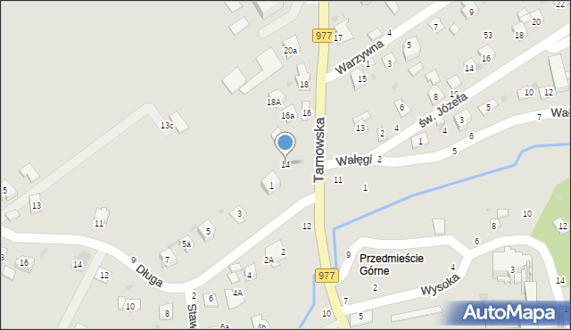 Tuchów, Tarnowska, 14, mapa Tuchów