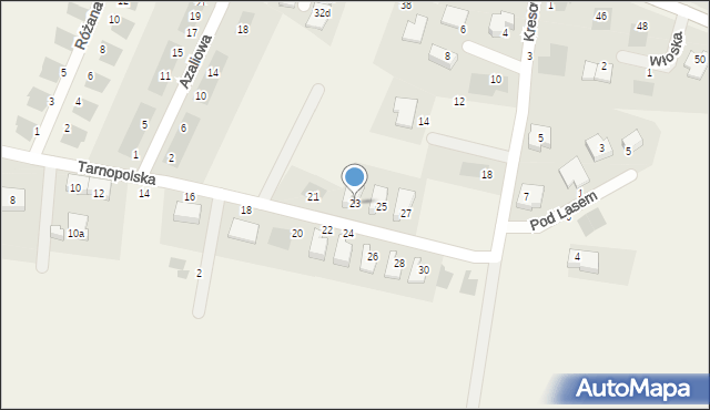 Tyniec Mały, Tarnopolska, 23, mapa Tyniec Mały