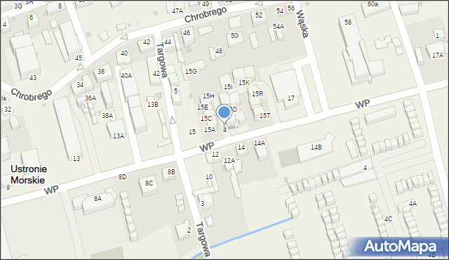 Ustronie Morskie, Targowa, 4, mapa Ustronie Morskie