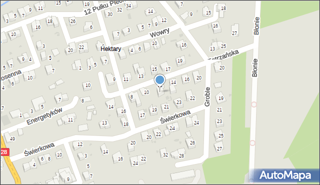 Wadowice, Tatrzańska, 12a, mapa Wadowice