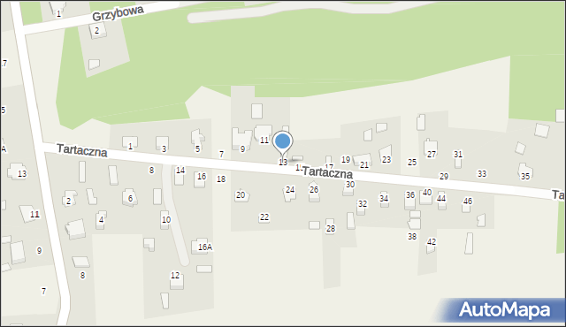 Waliły-Stacja, Tartaczna, 13, mapa Waliły-Stacja