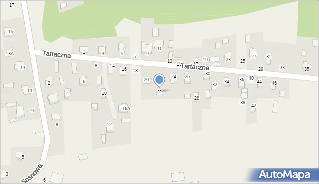 Waliły-Stacja, Tartaczna, 22, mapa Waliły-Stacja