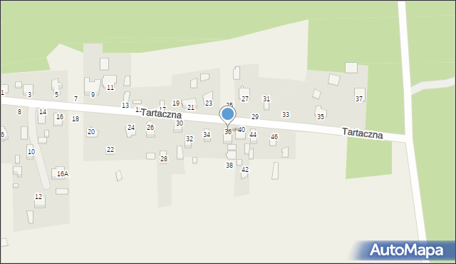 Waliły-Stacja, Tartaczna, 36, mapa Waliły-Stacja