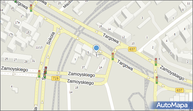 Warszawa, Targowa, 3, mapa Warszawy