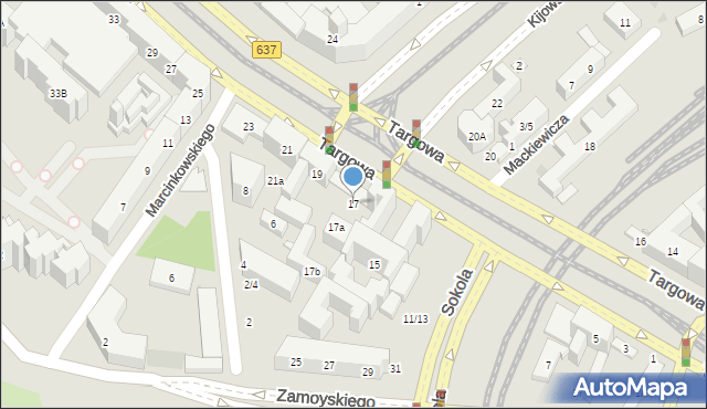 Warszawa, Targowa, 17, mapa Warszawy