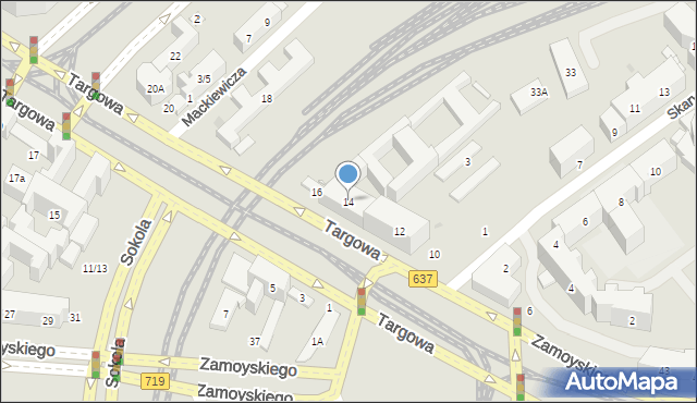 Warszawa, Targowa, 14, mapa Warszawy