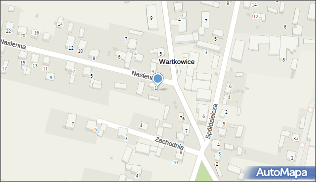 Wartkowice, Targowa, 1, mapa Wartkowice