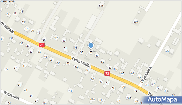 Wola Morawicka, Tarnowska, 57, mapa Wola Morawicka