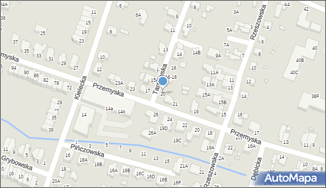 Wrocław, Tarnowska, 20, mapa Wrocławia