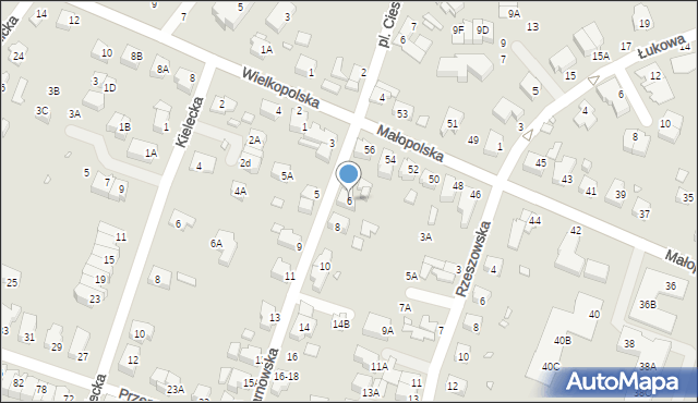 Wrocław, Tarnowska, 6, mapa Wrocławia