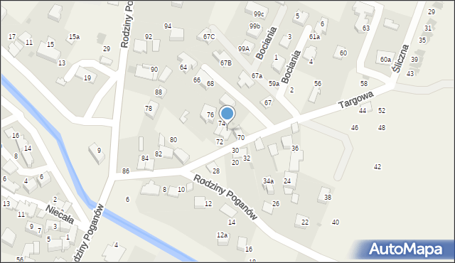 Zabierzów, Targowa, 24, mapa Zabierzów