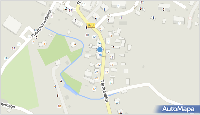 Żabno, Tarnowska, 20, mapa Żabno