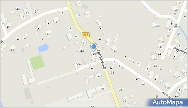 Żabno, Tarnowska, 48, mapa Żabno