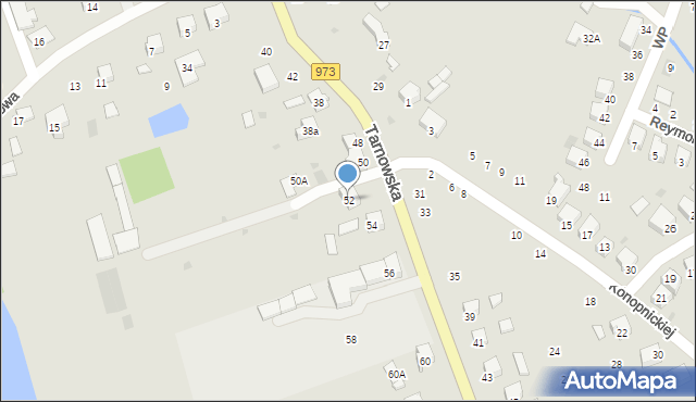 Żabno, Tarnowska, 52, mapa Żabno