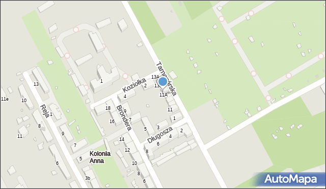 Zabrze, Tarnogórska, 11A, mapa Zabrza