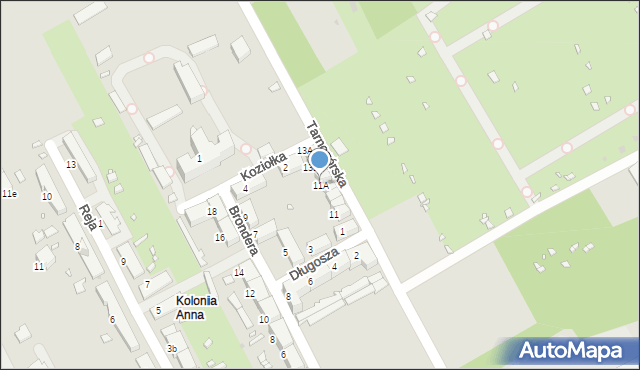 Zabrze, Tarnogórska, 11A, mapa Zabrza