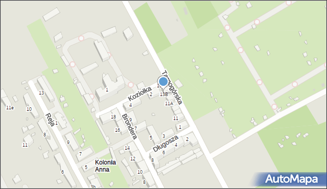 Zabrze, Tarnogórska, 13B, mapa Zabrza