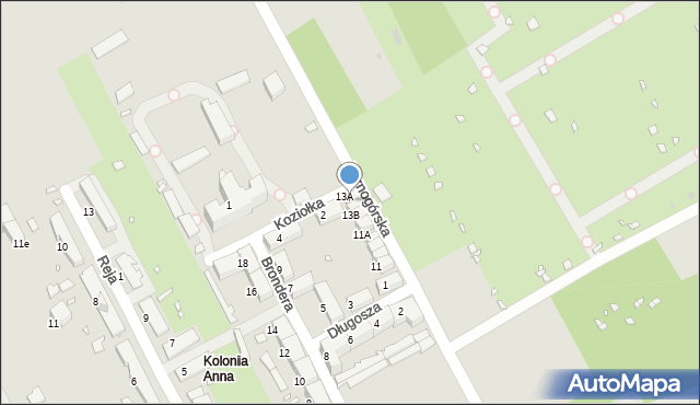 Zabrze, Tarnogórska, 13C, mapa Zabrza