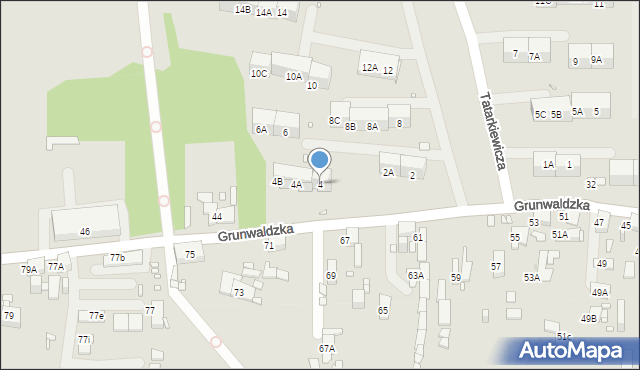 Zabrze, Tatarkiewicza Władysława, prof., 4, mapa Zabrza