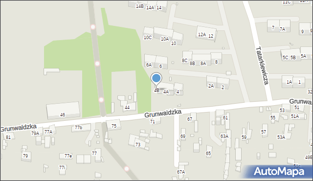 Zabrze, Tatarkiewicza Władysława, prof., 4B, mapa Zabrza