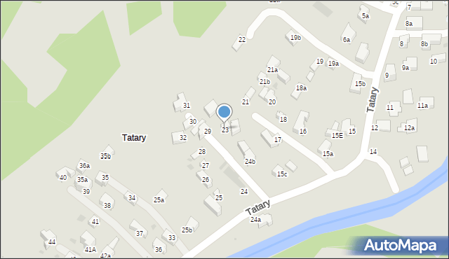 Zakopane, Tatary, 23, mapa Zakopanego