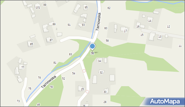 Zalasowa, Tarnowska, 56, mapa Zalasowa