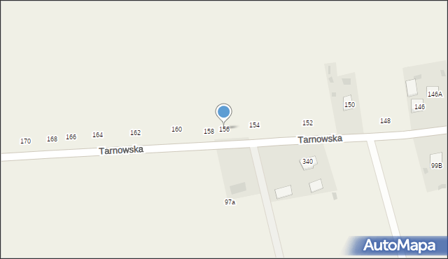 Żdżary, Tarnowska, 156, mapa Żdżary