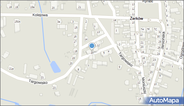 Żerków, Targowisko, 10, mapa Żerków