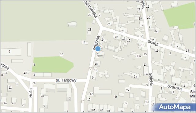 Zgierz, Targowa, 20, mapa Zgierz