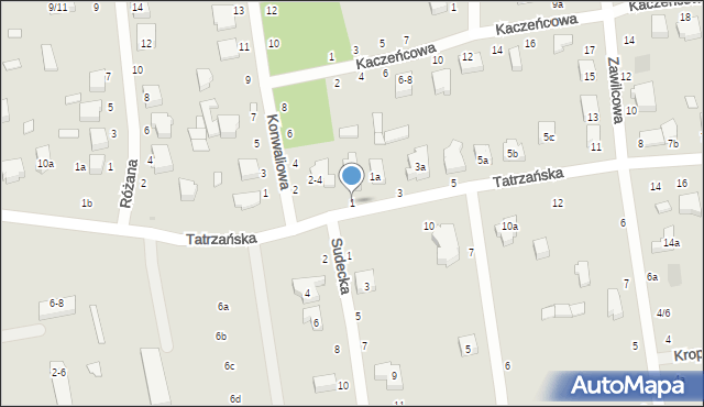 Zgierz, Tatrzańska, 1, mapa Zgierz