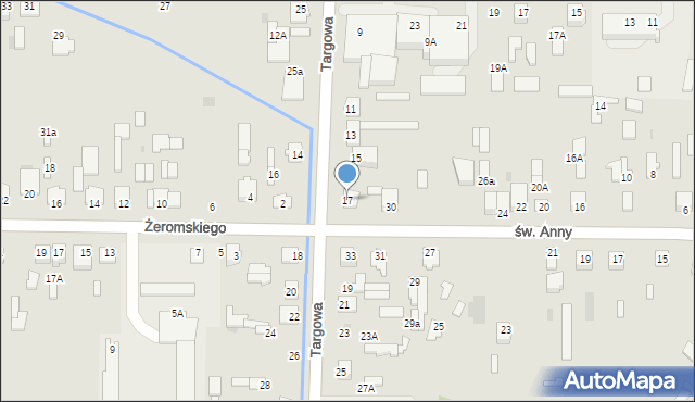 Zwoleń, Targowa, 17, mapa Zwoleń