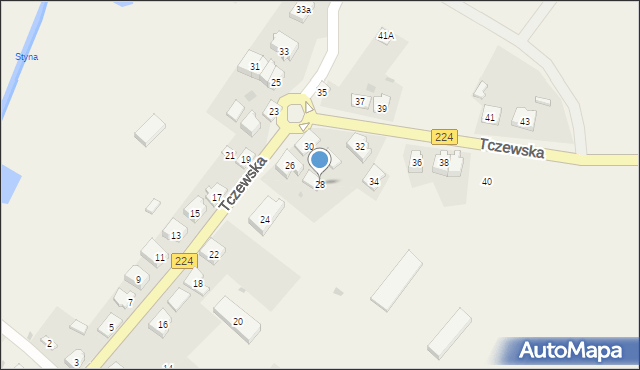 Godziszewo, Tczewska, 28, mapa Godziszewo