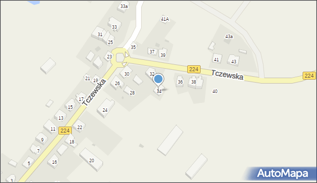 Godziszewo, Tczewska, 34, mapa Godziszewo