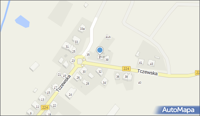 Godziszewo, Tczewska, 37, mapa Godziszewo