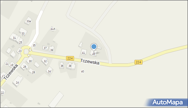 Godziszewo, Tczewska, 43, mapa Godziszewo