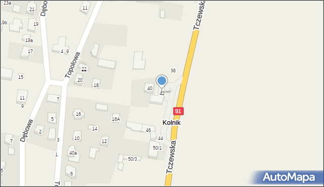 Kolnik, Tczewska, 42, mapa Kolnik