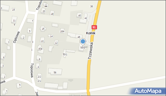 Kolnik, Tczewska, 50/2, mapa Kolnik