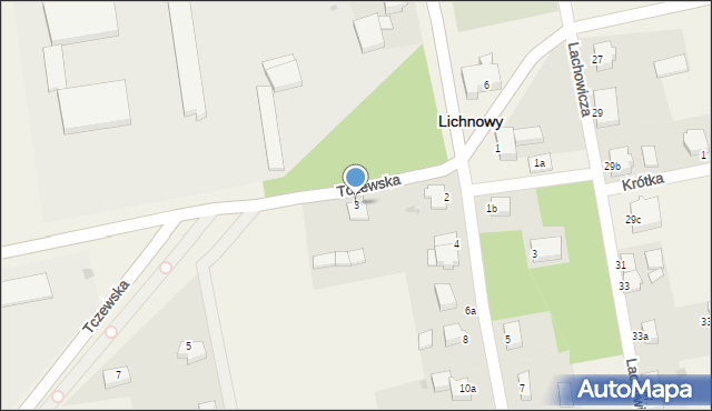 Lichnowy, Tczewska, 3, mapa Lichnowy