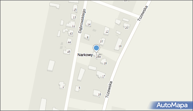 Narkowy, Tczewska, 36a, mapa Narkowy