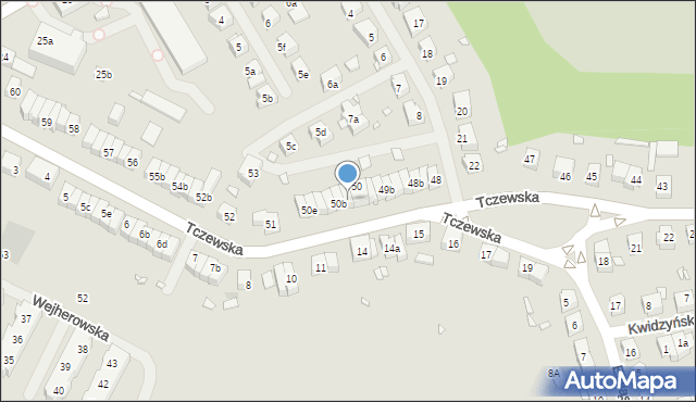 Szczecin, Tczewska, 50a, mapa Szczecina