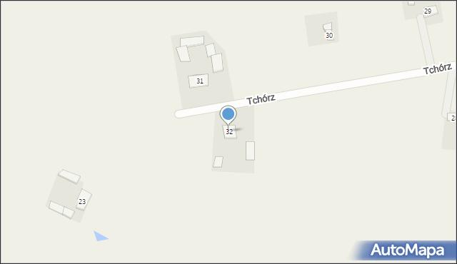 Tchórz, Tchórz, 32, mapa Tchórz