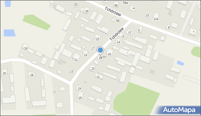 Tchórzew, Tchórzew, 18, mapa Tchórzew