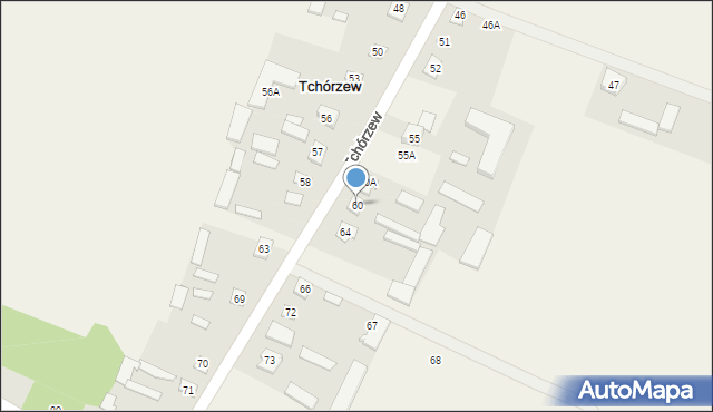 Tchórzew, Tchórzew, 60, mapa Tchórzew