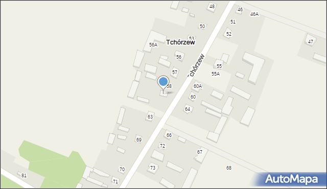 Tchórzew, Tchórzew, 61, mapa Tchórzew