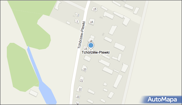 Tchórzew-Plewki, Tchórzew-Plewki, 19A, mapa Tchórzew-Plewki